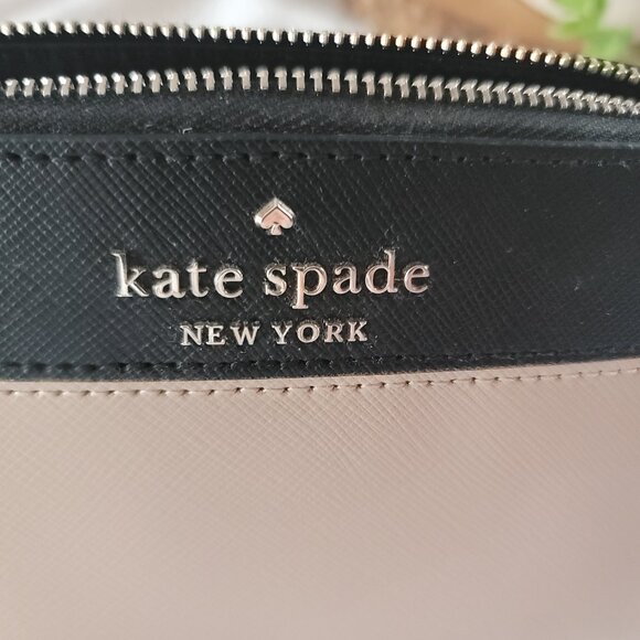 Kate Spade Two-Tone Staci Cosmetic Case K6756 - Black and Cream - Picture 8 of 13